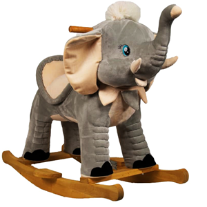 راکر فیل کودک چوبی طوسی -اسباب بازی